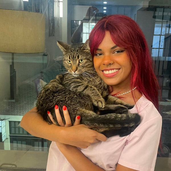 picture of female holding cat for world of animals bensalem
